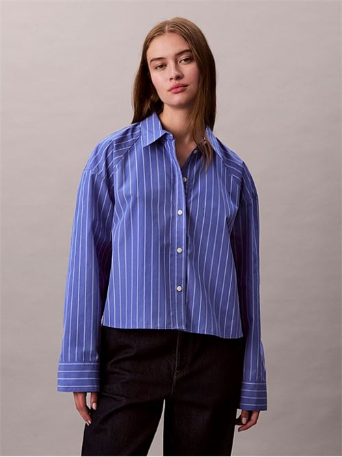 yd stripe boxy cropped shirt CALVIN KLEIN JEANS | LV047C118GXNS